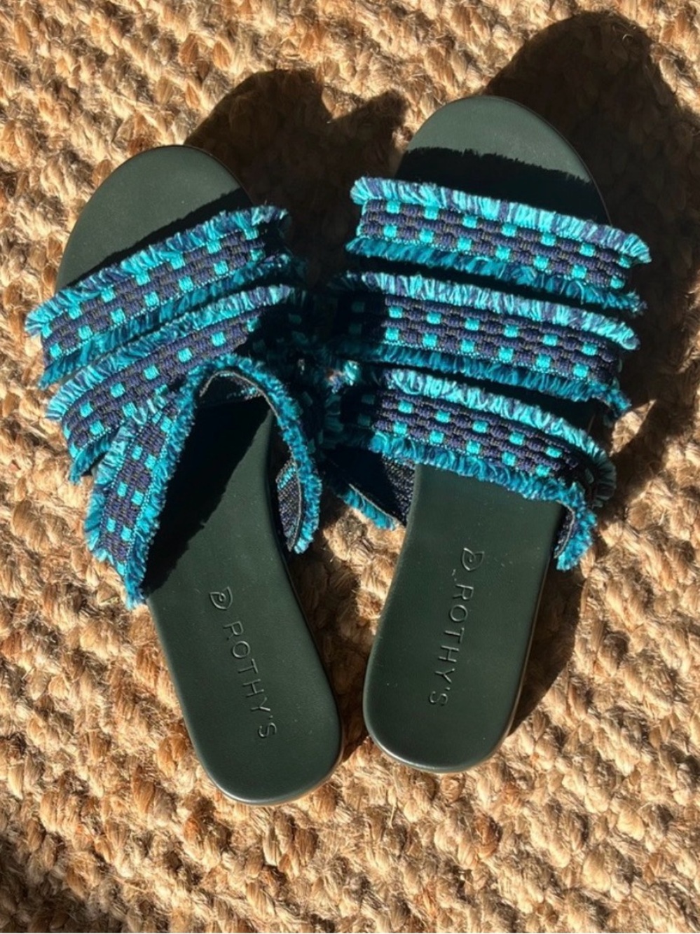 Rothy's Triple Band Fringe Sandals